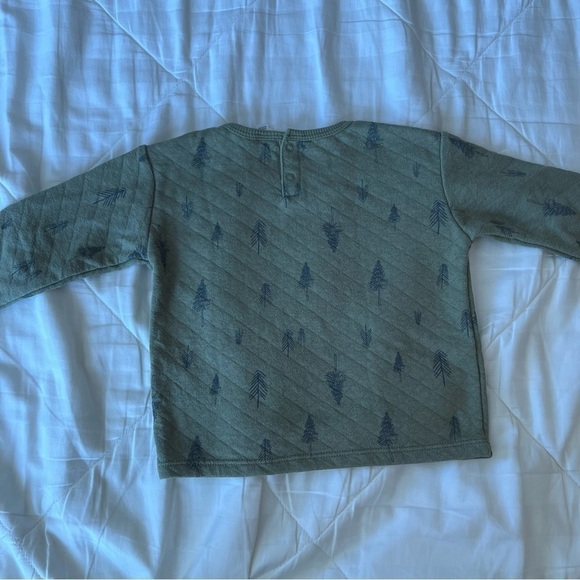 Grayson Collective Quilted Green Forest Print Pullover & Leggings Set Size 12 Mo - Picture 13 of 15